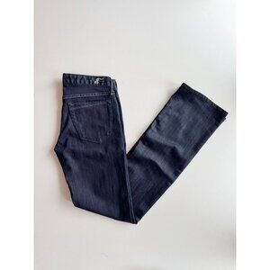 NWOT EARNEST SEWN Keaton One Rinse Dark Wash Low Rise Bootcut Jeans, Size 27